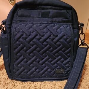 Lug  Flapper - Navy Crossbody Bag